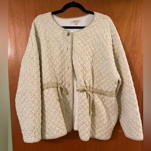 Madewell Light Cream Quilted Jacket